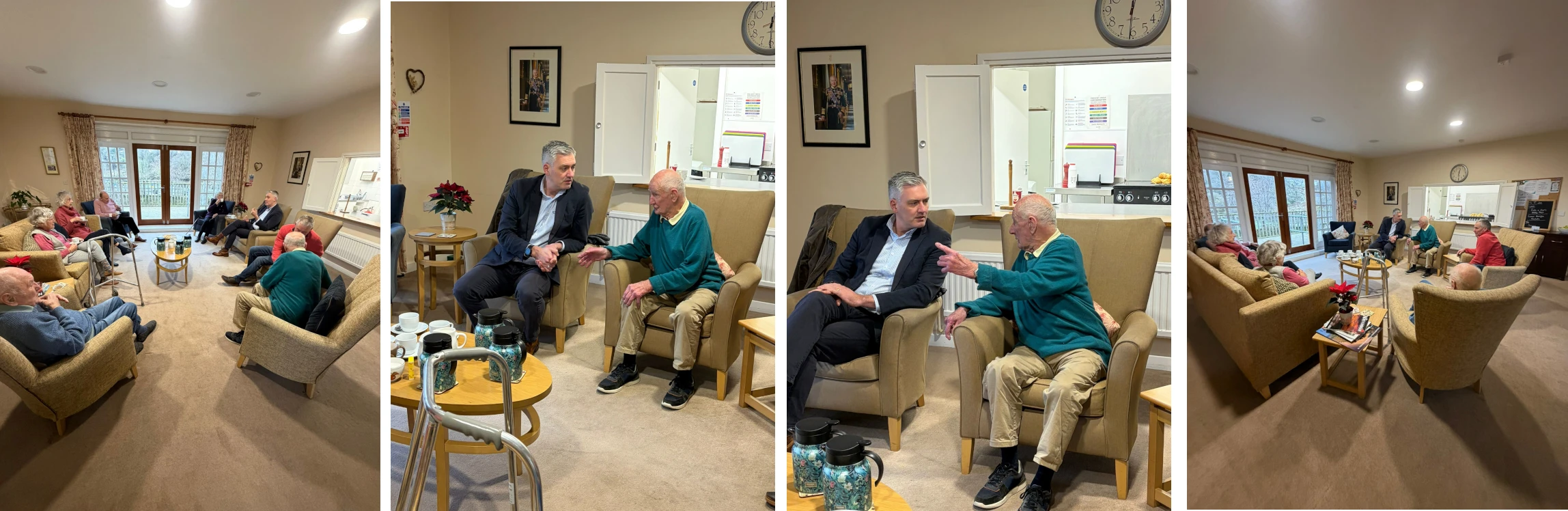 Collage of photos of residents with David Smith MP at their meeting