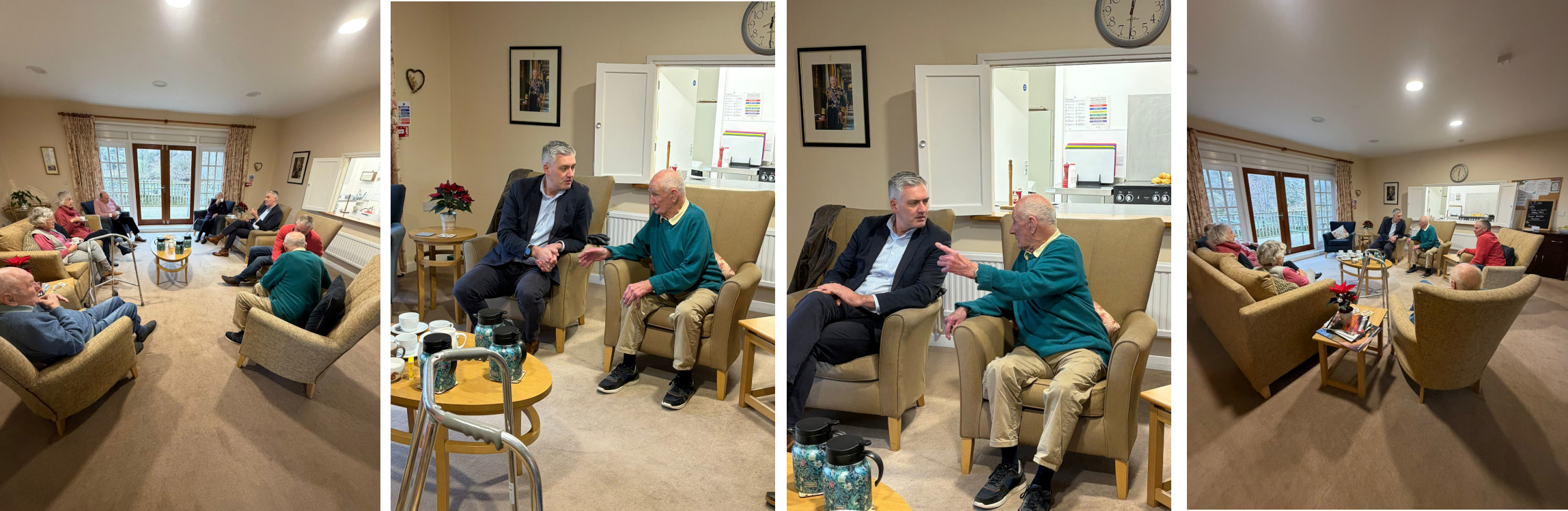 Collage of photos of residents with David Smith MP at their meeting
