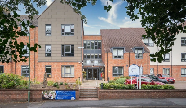 View of entrance to Hampton House, Independent Living in the West Midlands