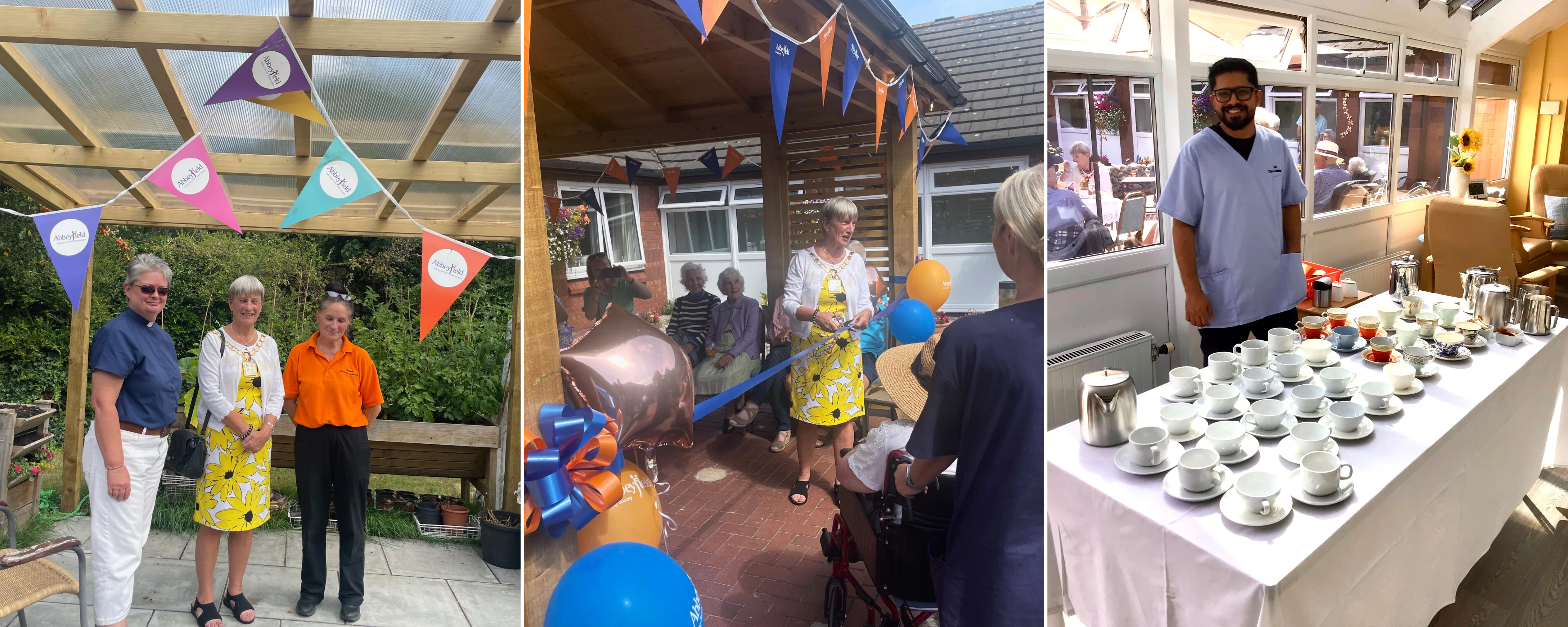 Halcyon House courtyard and gardening club opening party